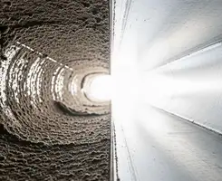 air duct cleaning services showing interior duct system inspection and cleaning in Salt Lake City, UT